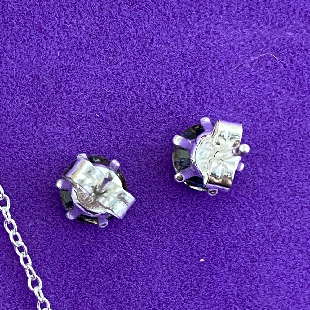 💛 Sterling Silver Mystic Topaz Necklace and Earring Set | Iridescent Color Shift - Picture 7 of 8